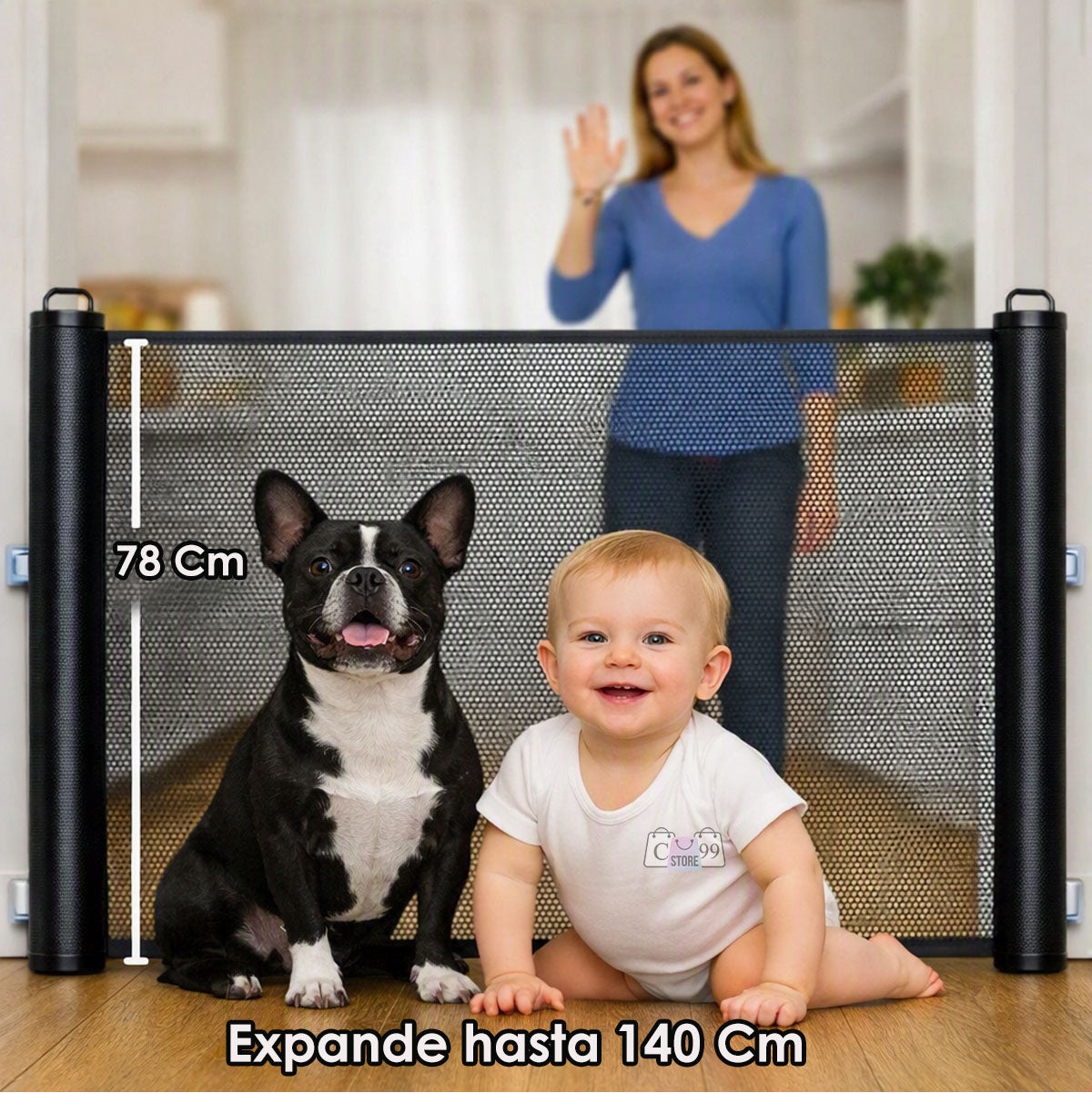 Malla de seguridad RETRACTIL PREMIUM | Escaleras - Puertas