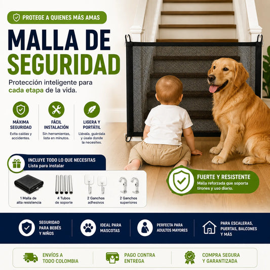 Malla de Seguridad Premium para Escaleras y Puertas |  180*72 cm